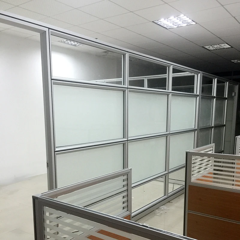 Factory wholesale Clear Modular Low E Glass Office Partition Panel System Divider Glass Office Partition