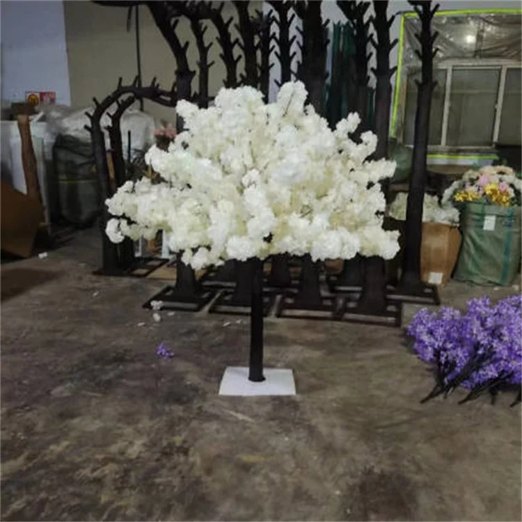 L-337 Customized Wedding Decoration Arches 4.9ft Tree Artificial Silk Flower White Centerpiece Cherry Blossom Tree for Table