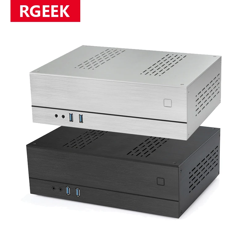 RGEEK A02 Micro PC Chassis SFF Small Form Factor PC Case Mini ITX Computer Gaming Case, Special Supports Half Height GPU