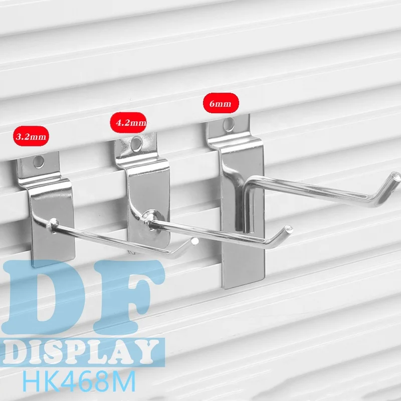 Customized Design Slatwall Display Accessories Security Display Hook Metal Slatwall Hook In Bulk