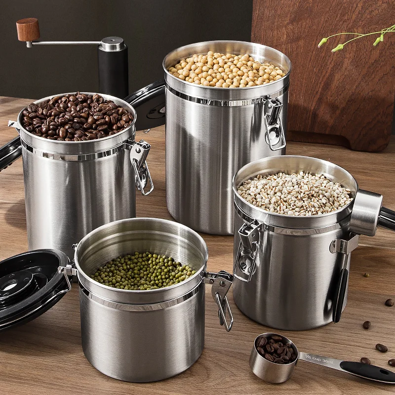 INS Style Large Capacity Coffee Jar Luxury Custom Logo Custom Design Coffe Bean Jar For Gift