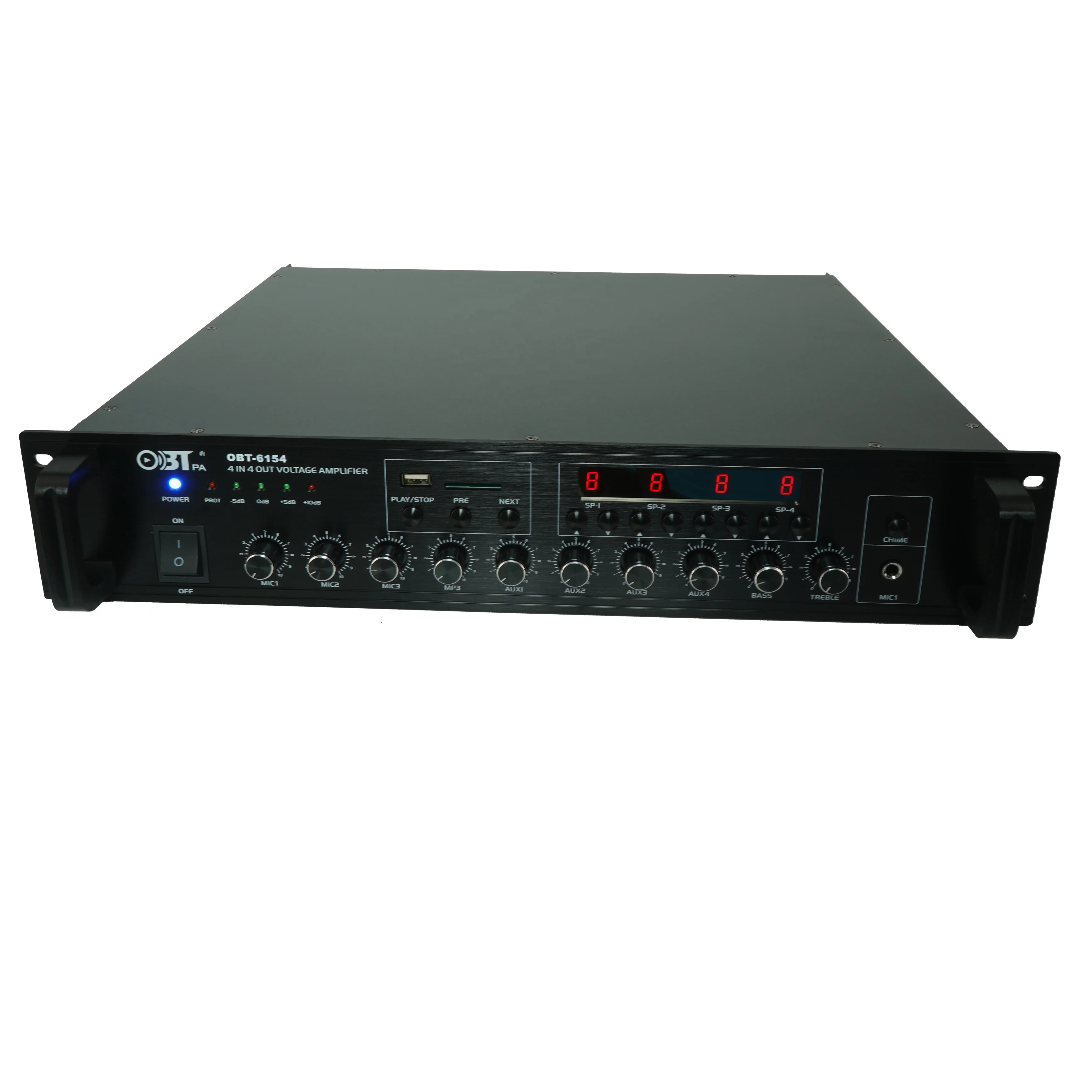 Obt-6154 Professional Amplifier 4 Zones Amplifier Speaker Pa Power Amplifier With Mp3 Player