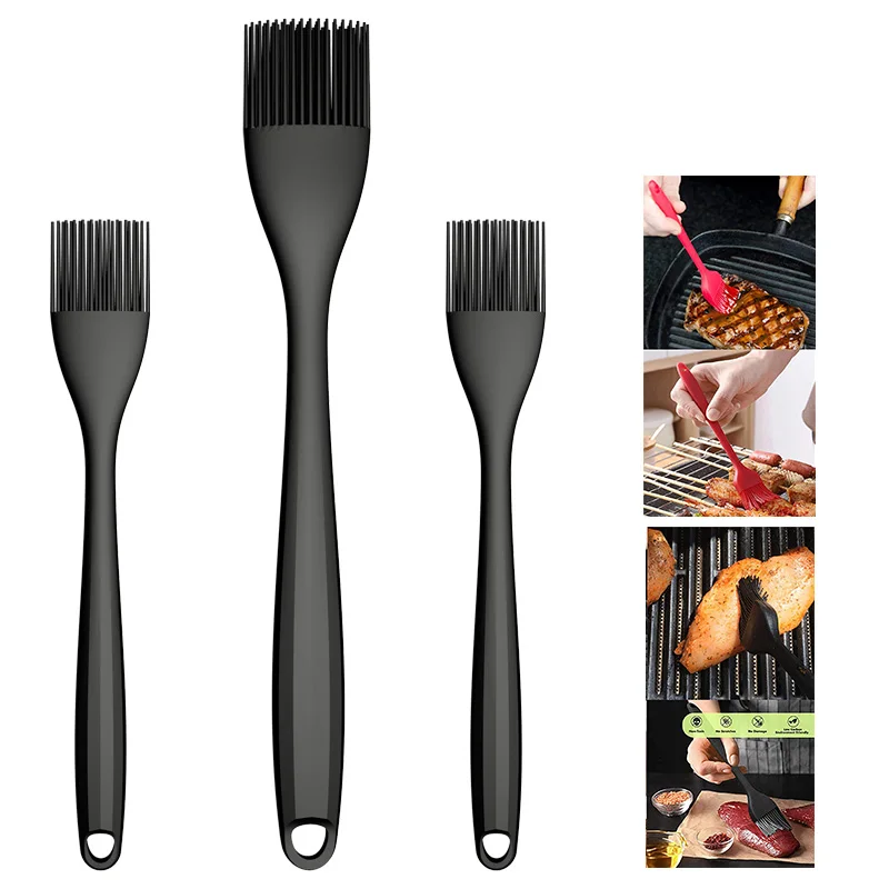 
Silicone Heat Resistant Basting Brush BBQ Grill Barbeque and Kitchen Baking Pastry Oil Brushes For Baste Pastries Cakes Meat 