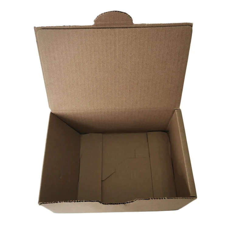 Recycled Brown Corrugated 3 layer carton cardboard Jewelry Shipping Boxes Kraft Custom Mailer Boxes with auto-lock bottom