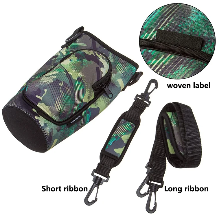 Hot Selling 64 oz Neoprene Large Bottle Cover Cooler Sleeve Insulator Carrier Bag Water Bottle Holder with Shoulder Strap