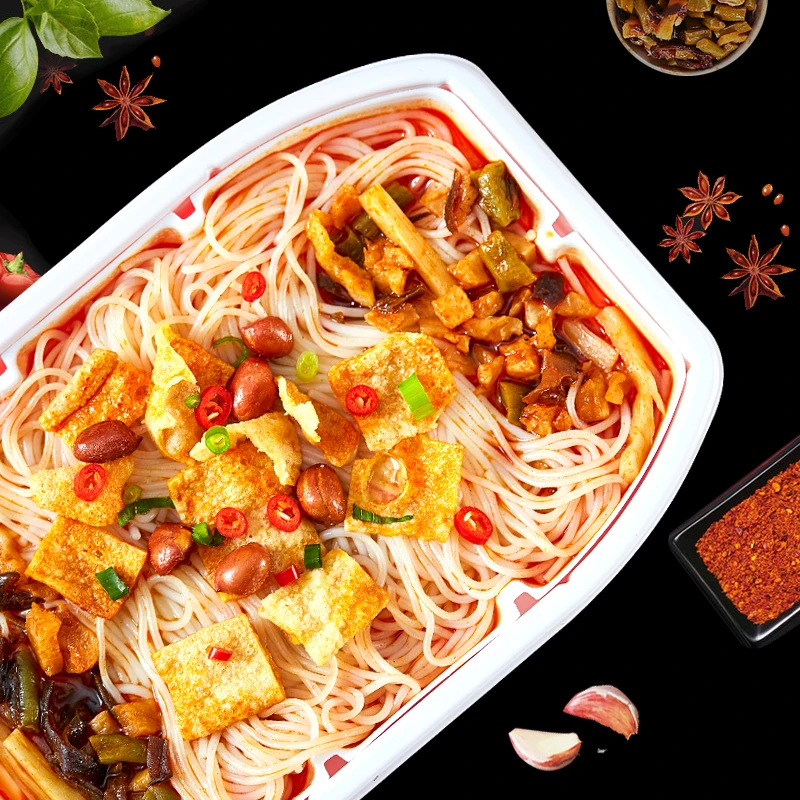 wholesale Abd Self-heating Snail Noodle Beef Sour Spicy Rice Noodle Chinese Convenience Food Xiaolongkan