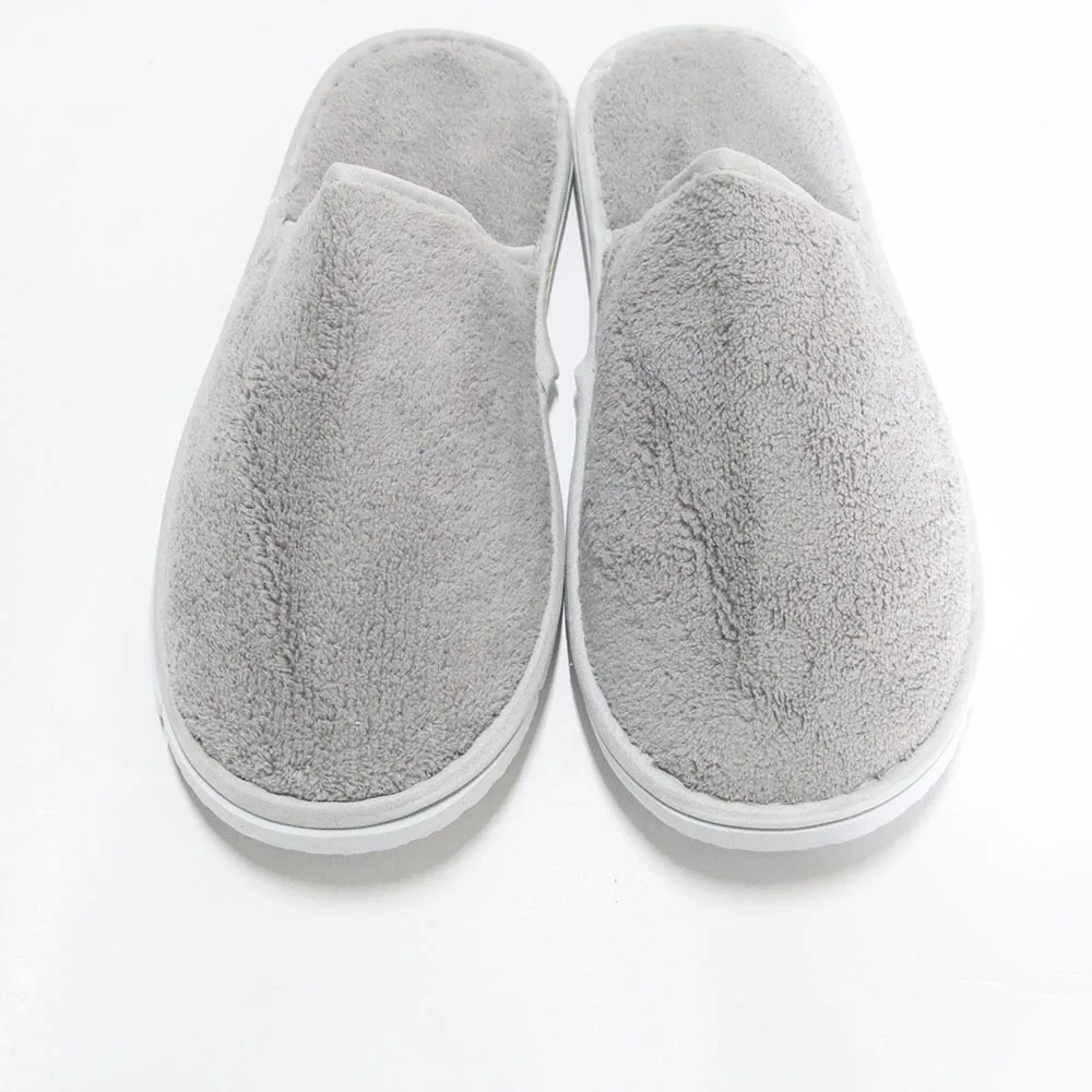 
high quality cheap washable grey color indoor men slipper 
