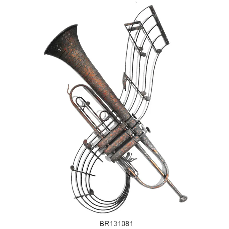 Antique musical instrument trumpet design metal Wall Art Modern Home Decoration