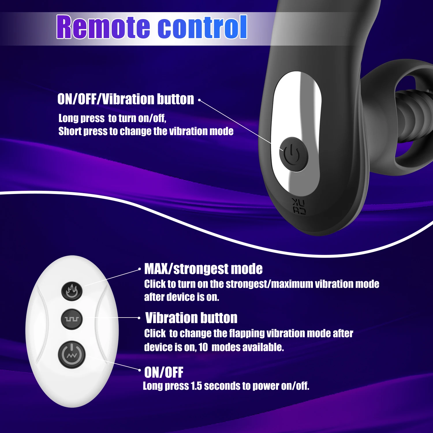 YQ vibration hollow anal plug G-spot masturbation private massage flirting men