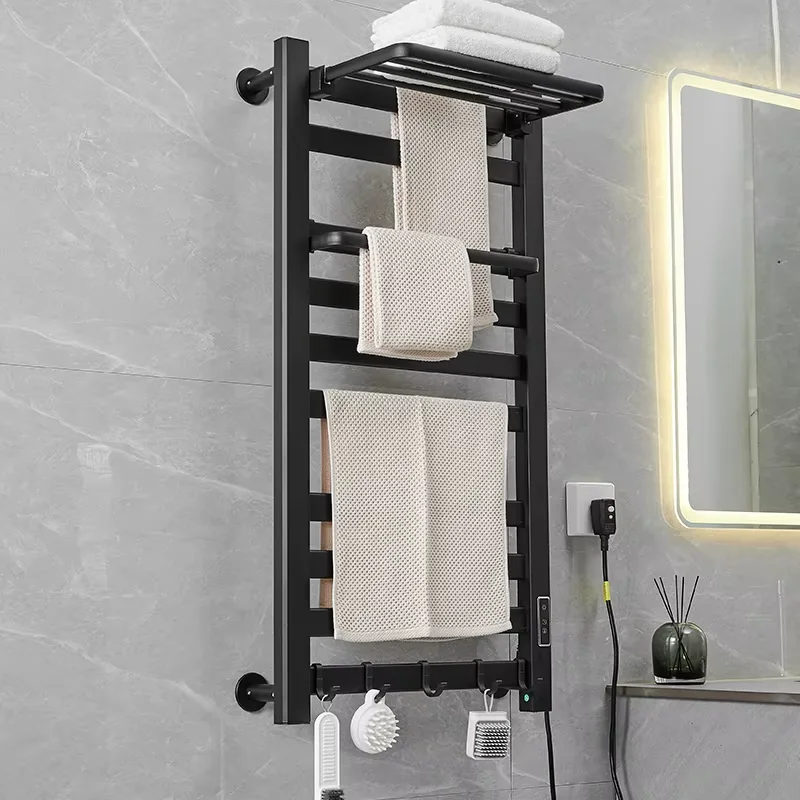 Aluminium Alloy LCD Heating Towel Rack Intelligent Thermostatic Dry-Heated Heating Towel Rack