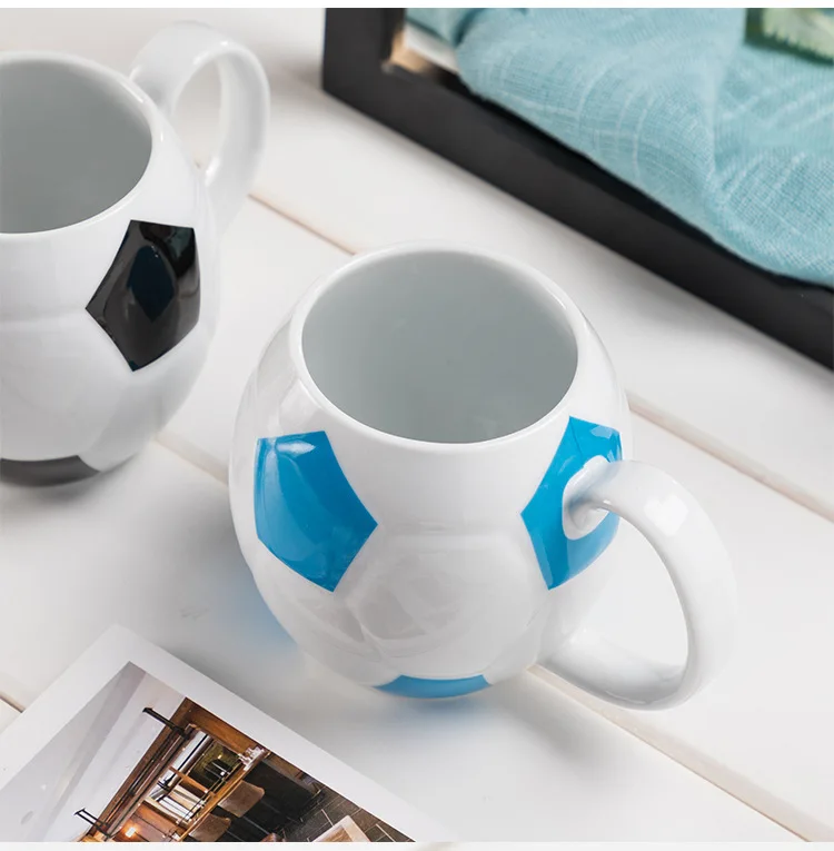 Feiyou fashion 400ml home office milk tea cup wholesale custom ceramic football coffee mugs for gift