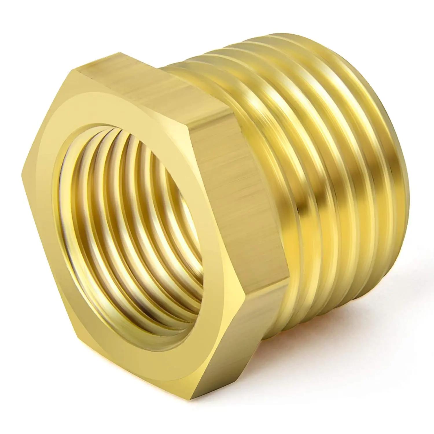 Сверхмощные латунные редукторы с наружной и внутренней резьбой 3/8 NPT, Шестигранная втулка, латунная фитинговая труба, латунная удлинительная втулка