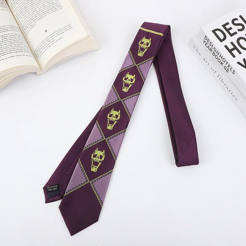 Japanese Anime cosplay costume accessories Kira Yoshikage skeleton Tie JoJo Bizarre Adventure Tie