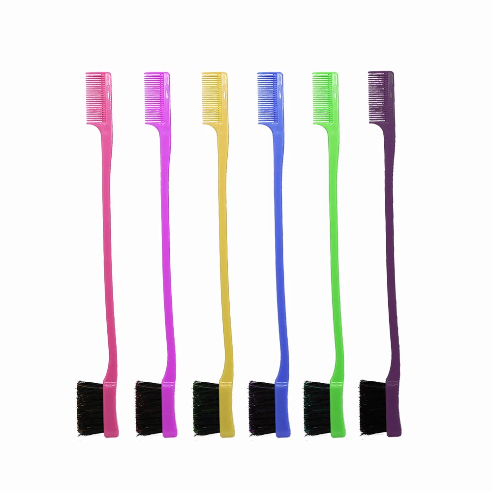 Latest High Quality Toothbrush Eyebrow Comb Makeup hair Double eyelash brush for Beauty Salon