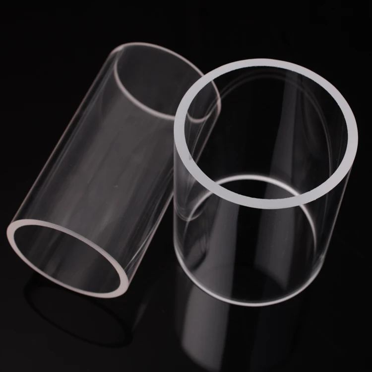 SUCCESS Clear Quartz Tubing Customized Both ends Open Quartz Heat Resistant Glass Pipe