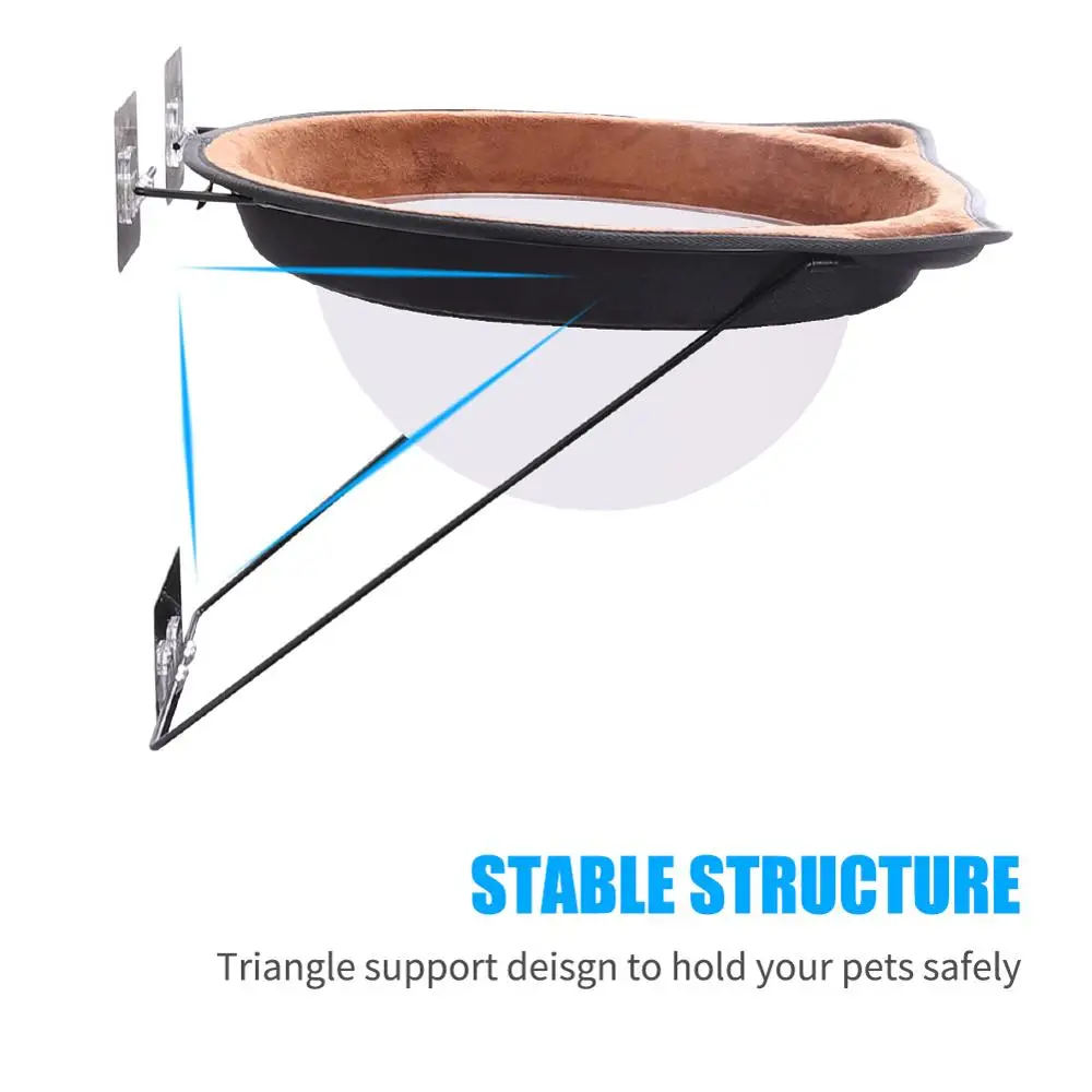 
Space Capsule Design Comfortable Long Plush Soft Pet bed Window Mount Pet Cat Hammock Pet Bed 