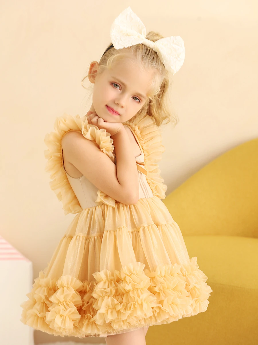 3-10years kids children dance tutu girl dress Summer Tutu Wedding Birthday Party Kids Dresses For Girls