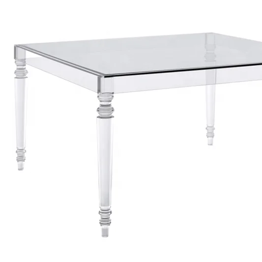 Прозрачный акриловый стол акриловый обеденный стол акриловый стол с закаленной стеклянной верхней частью