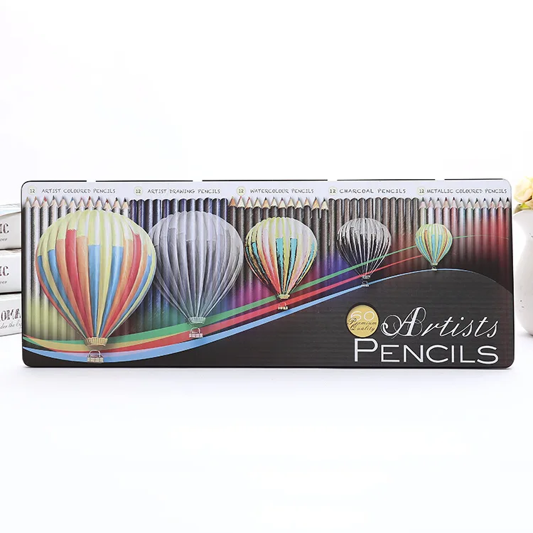 
60 colors art painting watercolor pencil leads natural wooden colored pencil set 