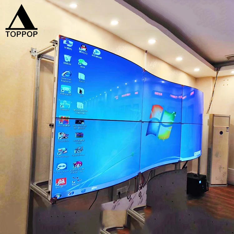 55 дюймов 1080P FHD изогнутый Amoled дисплей гибкий OLED модуль Сращивание экран сгибаемый рекламный медиаплеер