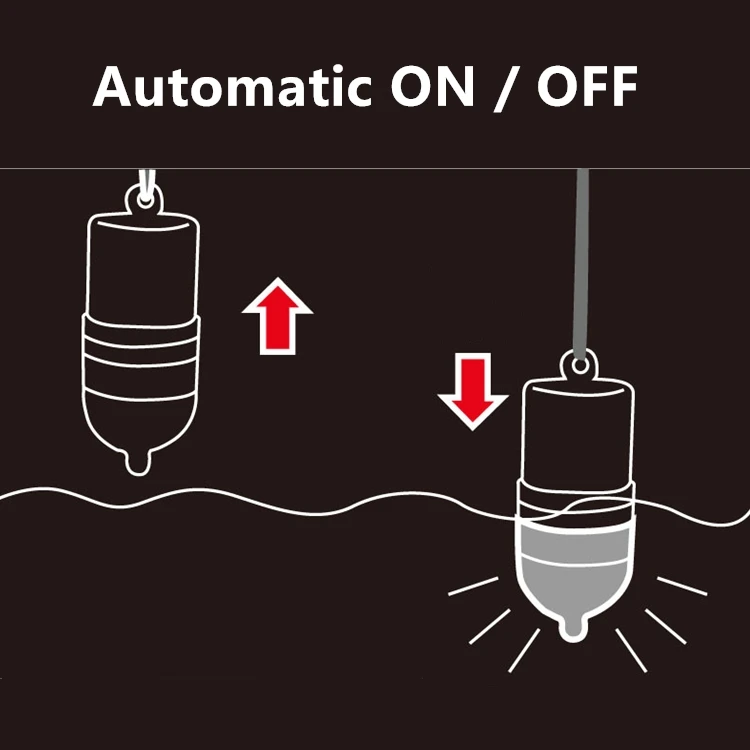 Automatic Depth 800m Lifetime 600 hours bait squid led underwater Green deep drop water fishing light