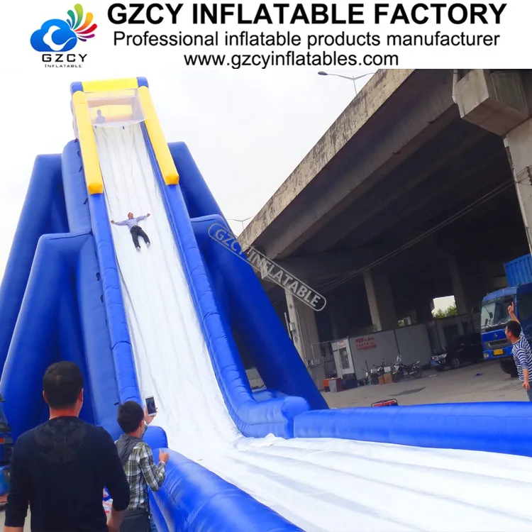 Customized 20meters height double climber giant inflatable water slide