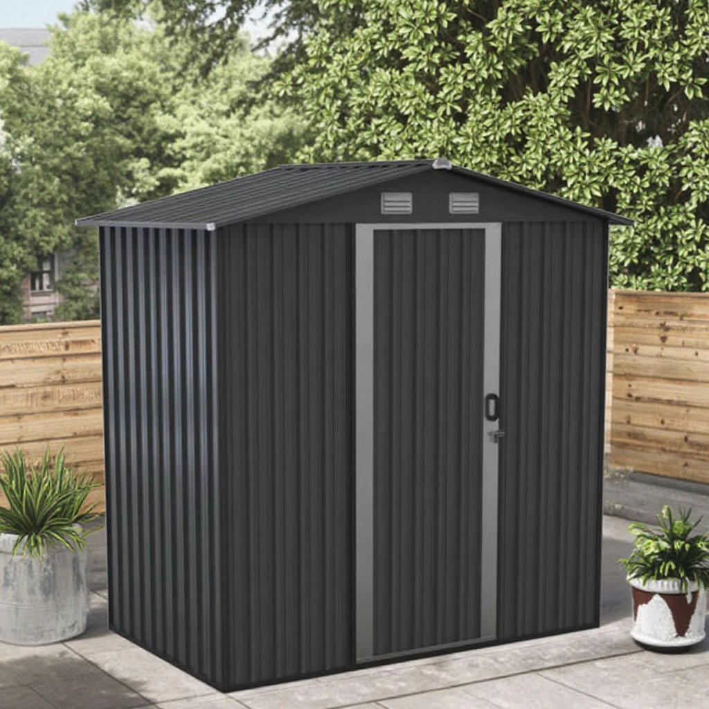 Garden Sheds Customizable Size Easily Assembled Galvanized Metal Frame Outdoor Storage Room for Tools Garage House DIY Kits