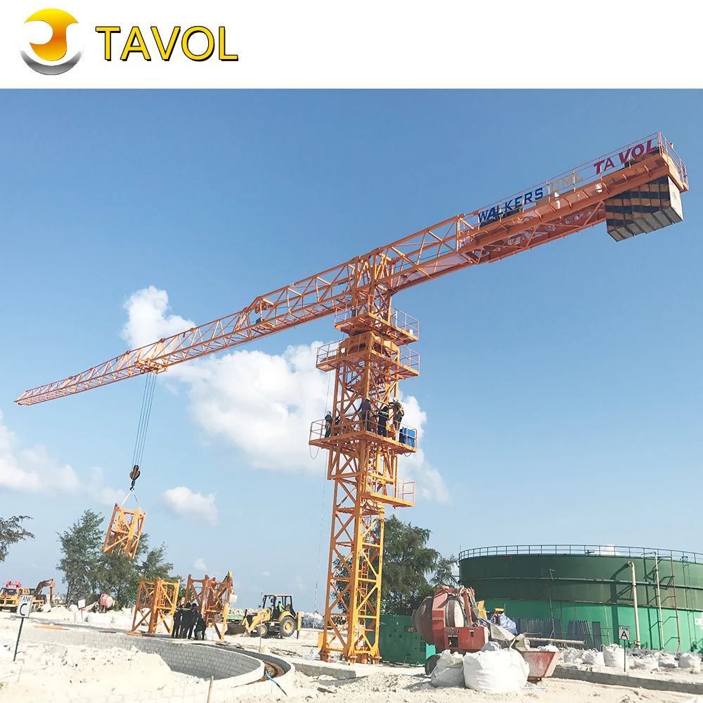 Construction Topless Building Flat Top Topkit Jib Luffing Self Erecting Tower Crane