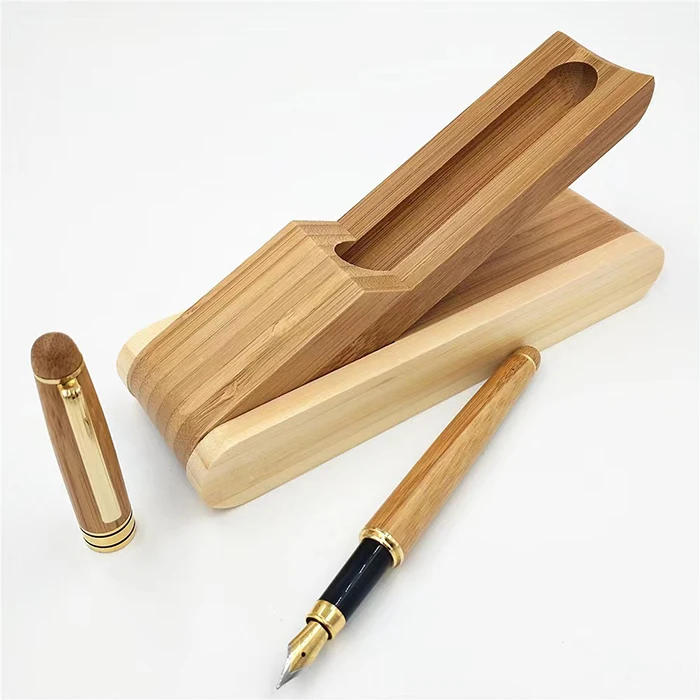 eco friendly handmade bamboo pen wood burning pen set with wood bamboo case