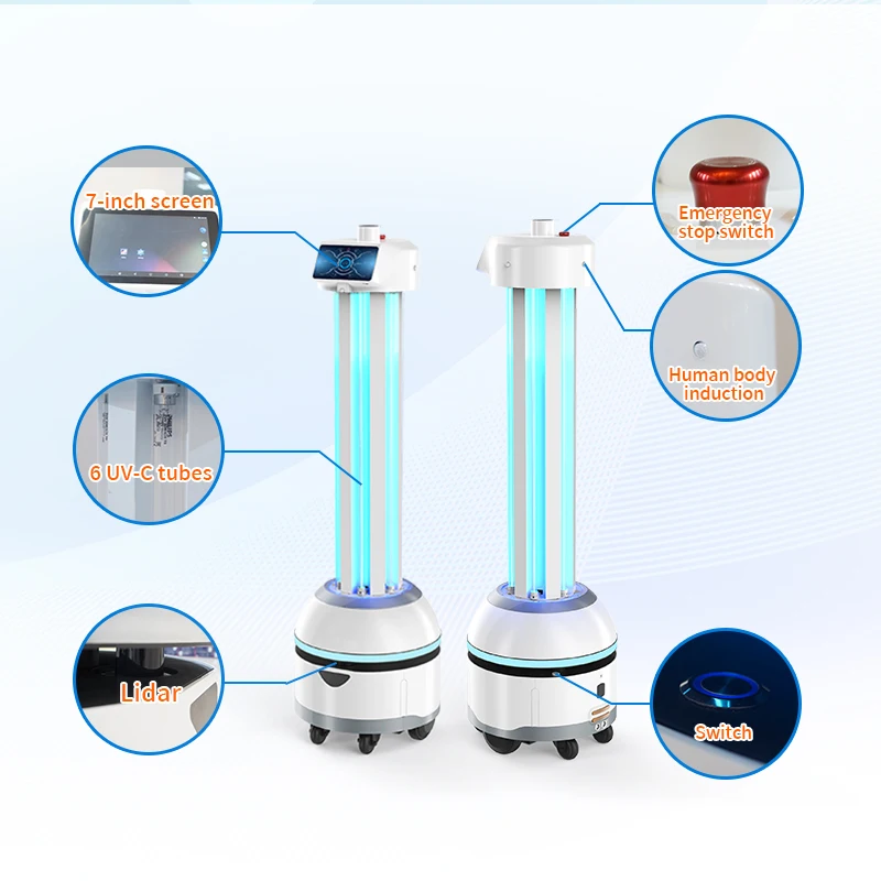 OEM UVC Disinfection Robot Disinfection Ai Robot Customization Sterilization Guard Disinfection Robots
