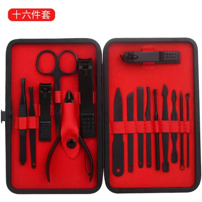 2024 New YD Hot Selling Manicure Set Nail Clippers Pedicure Kit -18 p With Leather Case