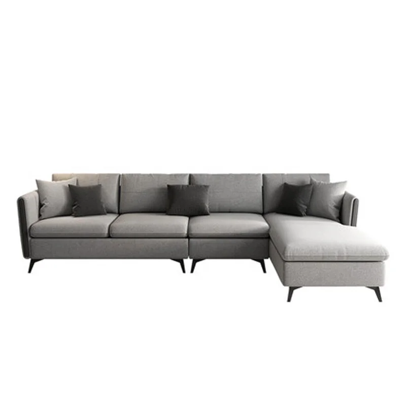 Nordic style light luxury cloth sofa modern simple small family living room washable corner sofa combination