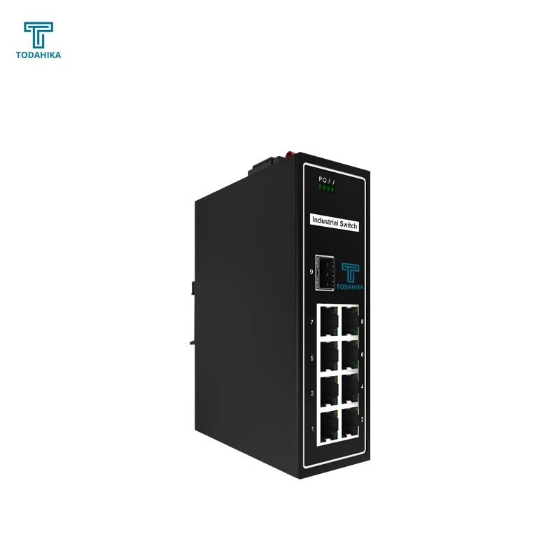 8 x 10 100Mbps Ethernet PoE Port 1 x 100Mbps SFP Port Industrial Ethernet PoE Switch