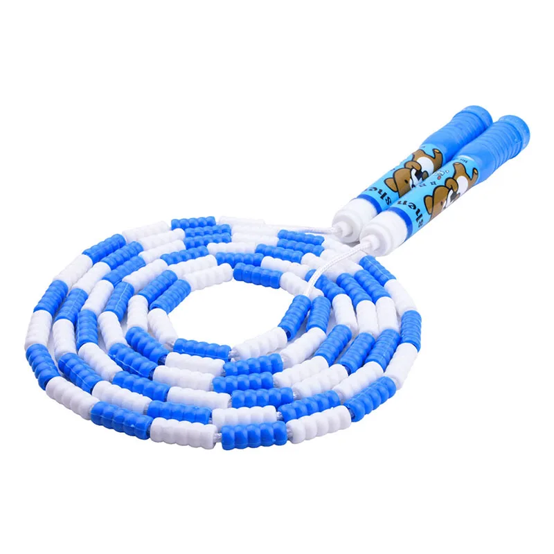 Kids Skipping Ropes Jump Rope Cross jump Kids Light up Gym Equipment Bamboo Beaded Rope Home Fitness Weight Loss Workout Gear