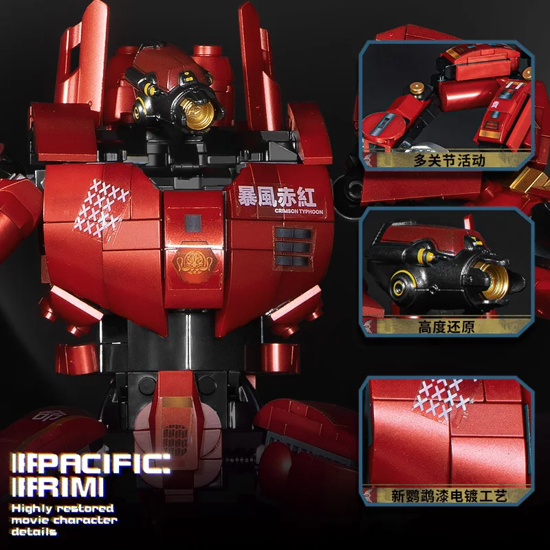 kbox 10314 red Mecha Model building block set MOC bricks Puzzle Educational toy block toys Christmas gifts for children