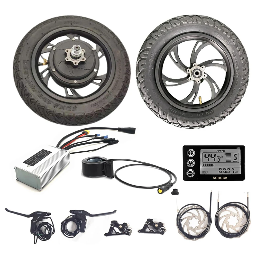 12 inch 36V 48V 500W Waterproof Connector Gearless Brushless Hub Motor Electric Bicycle Conversion Kit Scooter Motor Kit