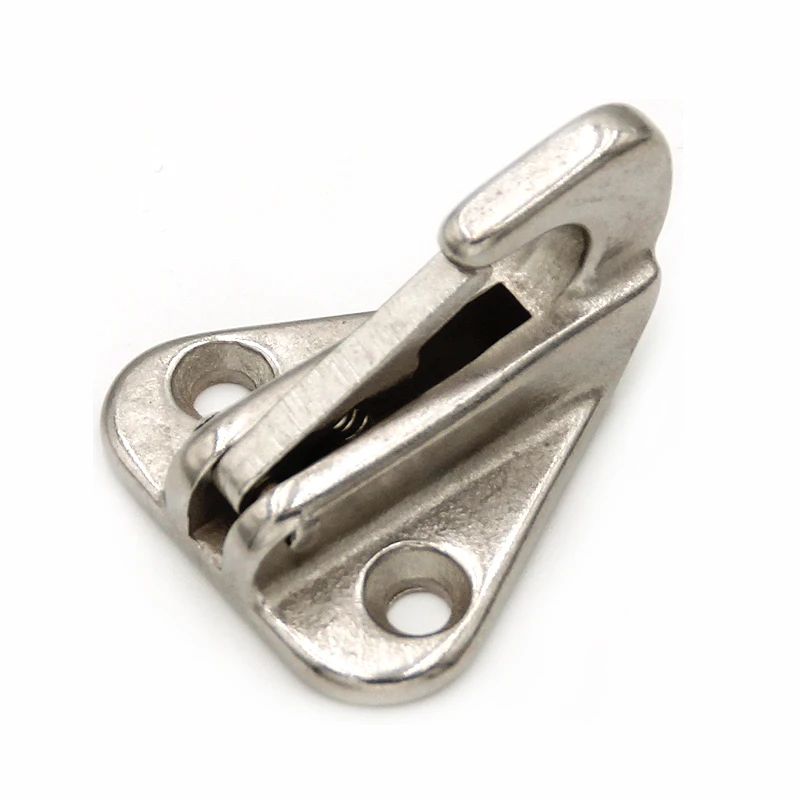 Wholesale 30mm Stainless Steel 316 Spring Snap Fending Hook Attach Rope Boat Sail Tug Ship Coat Marine Hardware Fender Hook