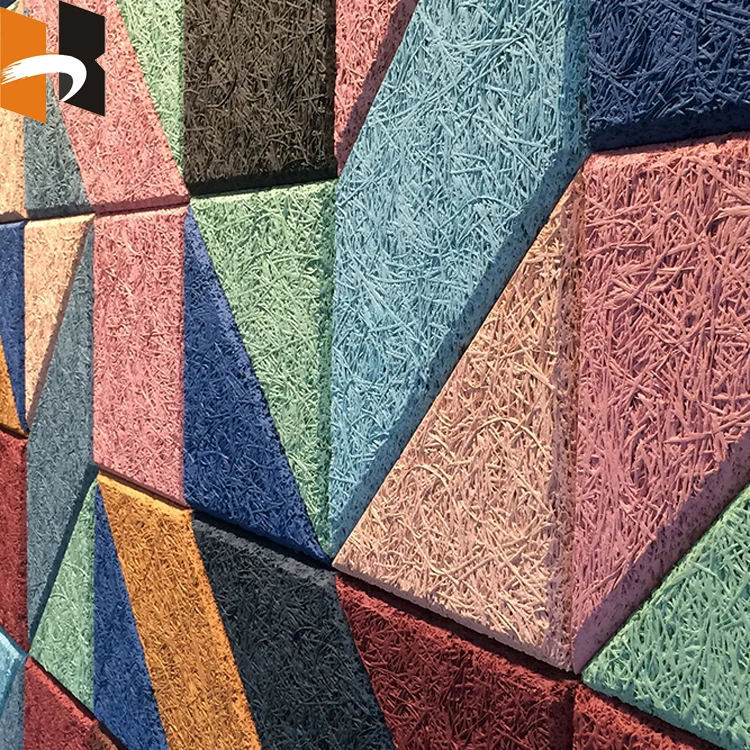 Soundproof Acoustic Wood Wool Panels For Wall Ceiling