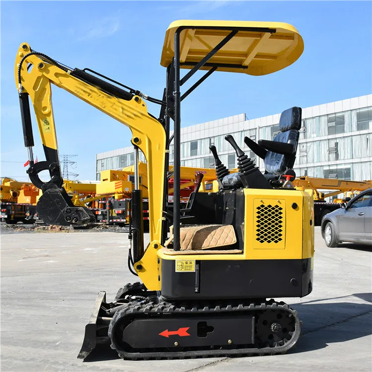 Small Micro 0.8 1 1.2 Ton Mini escavadeira Mini Excavator spare parts With Side Swing Function