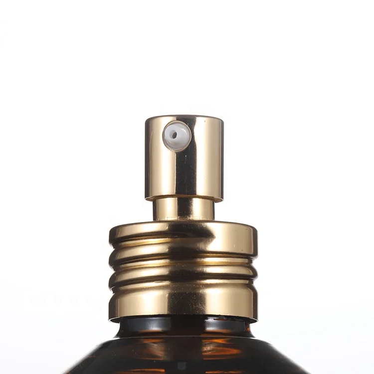 Inclined shoulder amber glass bottle 15ml 30 ml 60 ml 100 ml 120 ml brown glass bottle and 15 g  30 g 50g glass jar for cosmetic