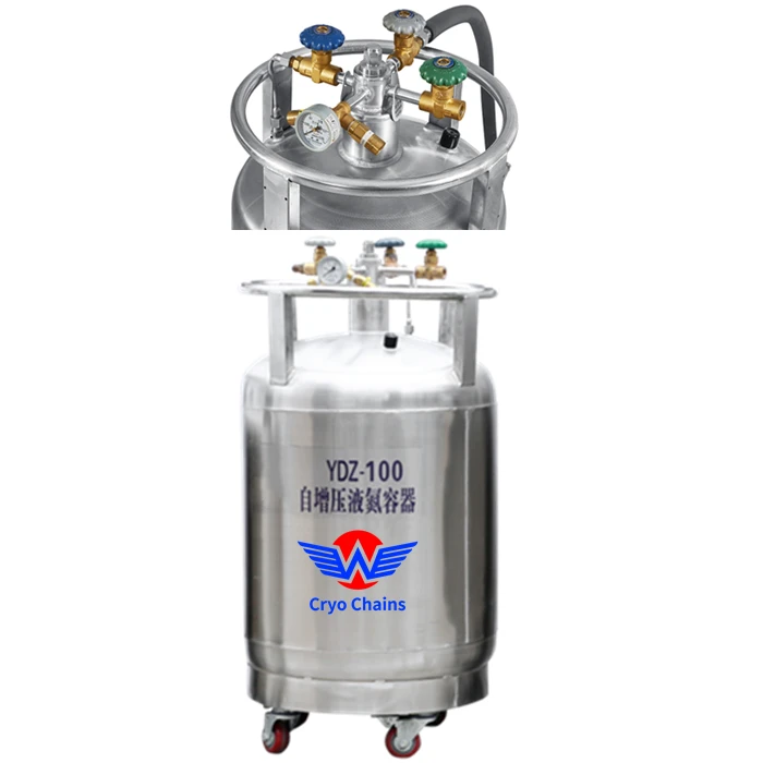 Новое изобретение Cryo LN2 контейнер портативный азотный жидкий Dewar самонапорный жидкий цилиндр с жидким азотом