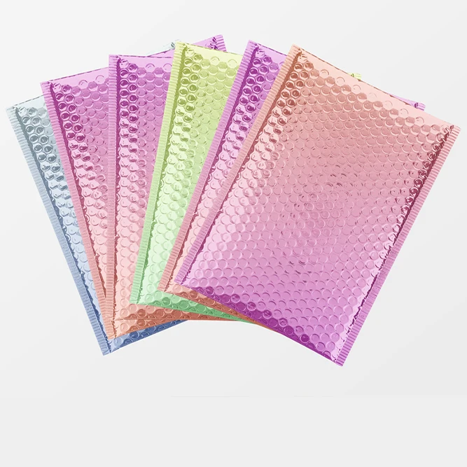 Eco Friendly Fast delivery In Stock Packaging Mailers Metallic Bubble Plastic Packaging Polymailer Bag Biodegradable