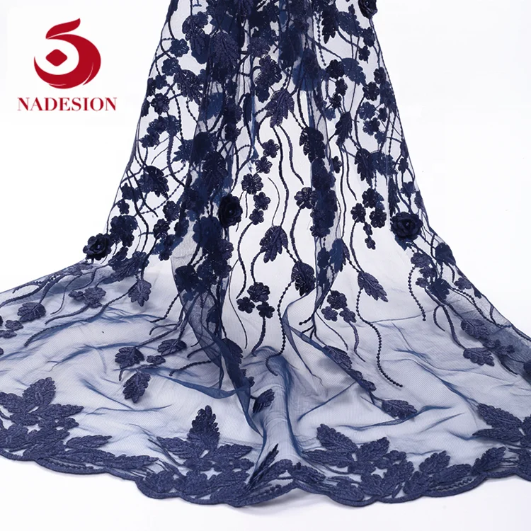 High quality white color swiss embroidered tulle lace fabric