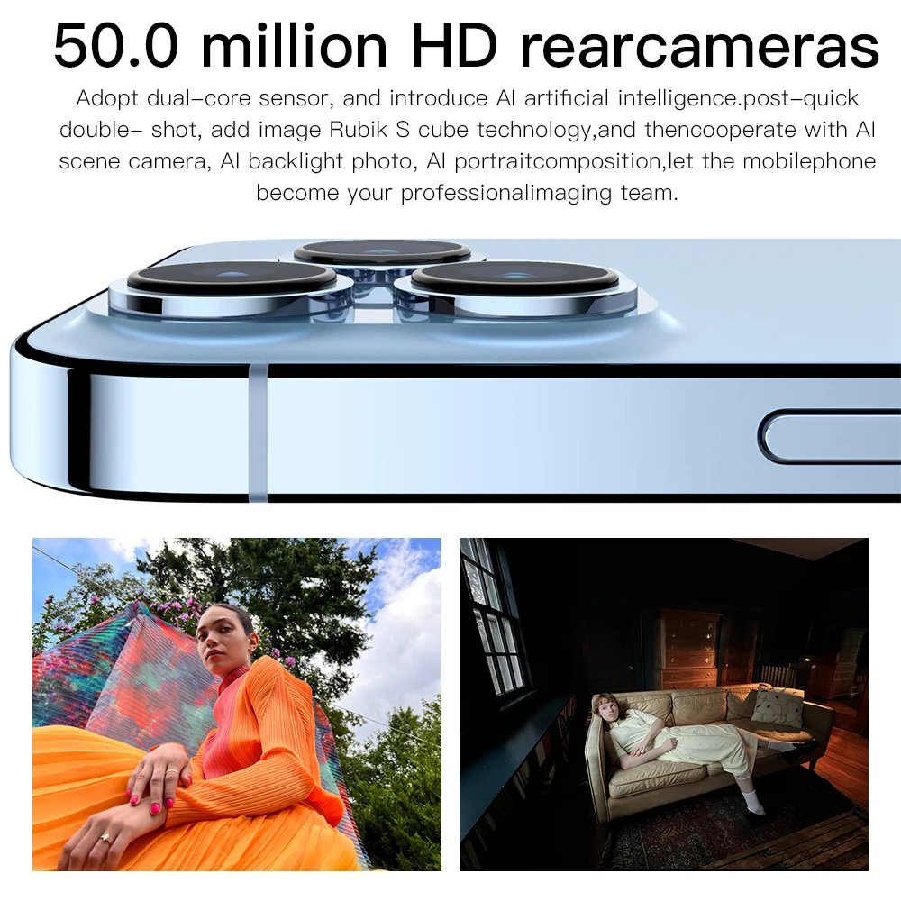 Cheap 16G+512GB Full Screen 6.8inch Global Dual SIM Android i14 Pro Max Smartphone Smart Cell Phone Smartphones4G 5G i14promax