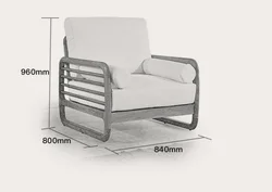 Pomelohome Imported North American black walnut single person sofa household living room supplies are hand-polished