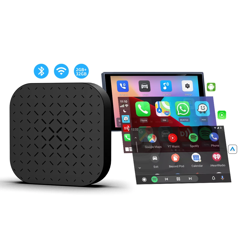 Новое поступление адаптер Carlinkit 3 в 1 для потоковой передачи автомобиля carplay 2 ГБ + 32 Android