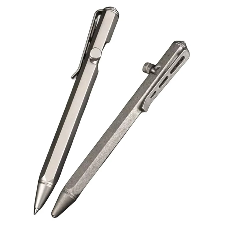 The Novelty Bolt action Titanium  pen with stone washed color