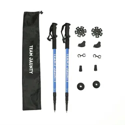 Customized Anti Shock Walking Stick 3 Sections Ski Poles Trekking Poles Tips Tungsten