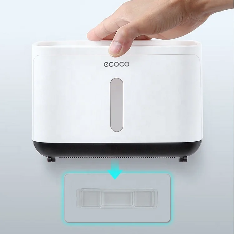 2023 Best Seller Novelty Plastic Bathroom Toilet Roll Paper Holder Kitchen Sink Waterproof Paper Towel Holder with Phone Shelf