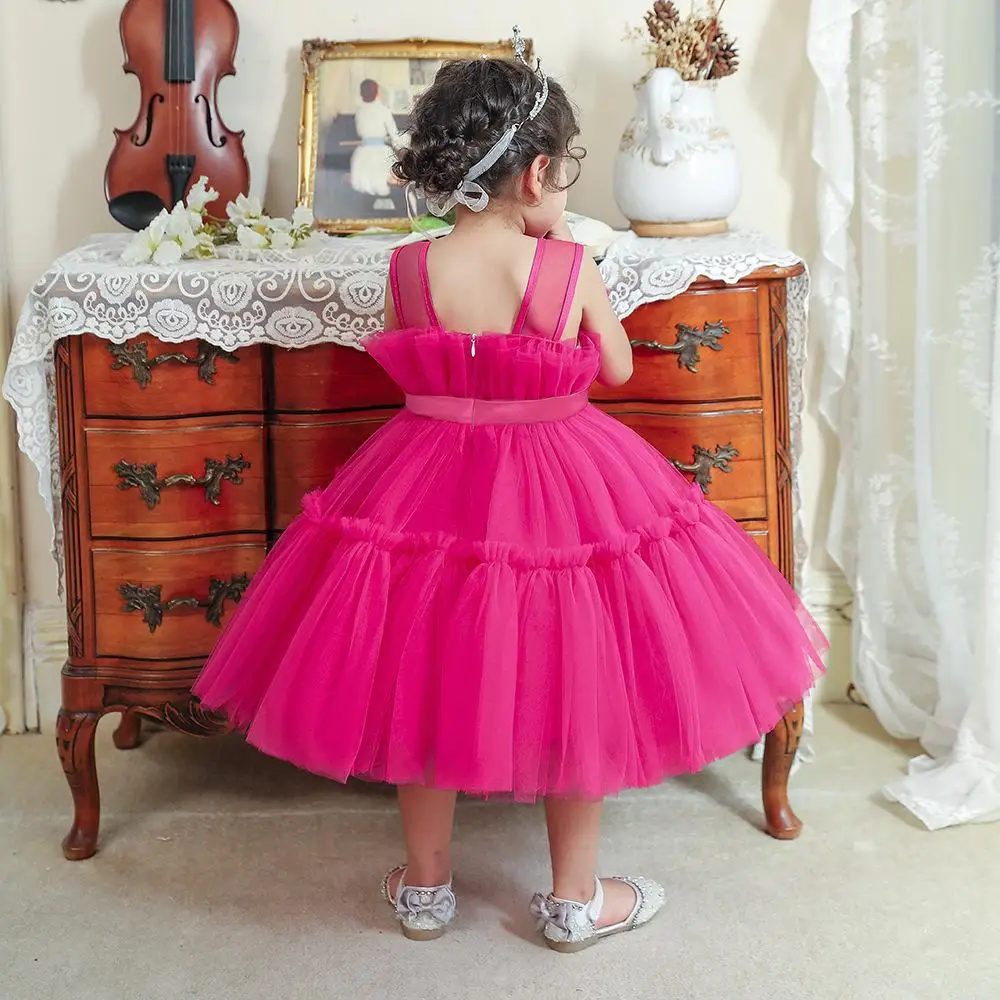 Princess Flower Girl kids Dress ball gown High Quality Durable Use Various Tulle Prom Girls Casual Elegant Summer Dress Style